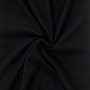Close-up of black fabric with a ribbed texture