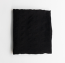 Black fabric on a white background