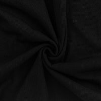 Close-up of black fabric with a ribbed texture