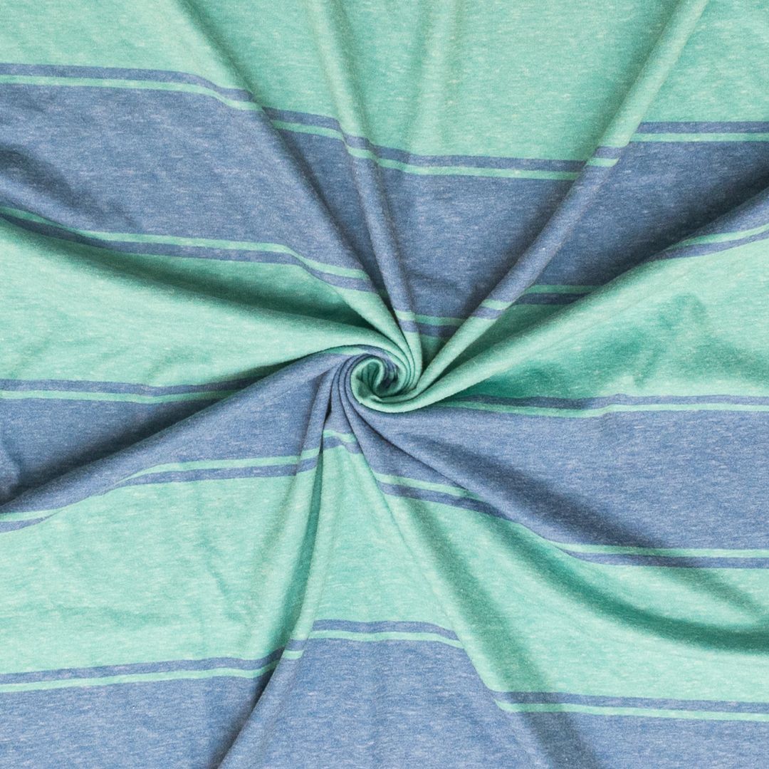 Blue Stripe Triblend Slub