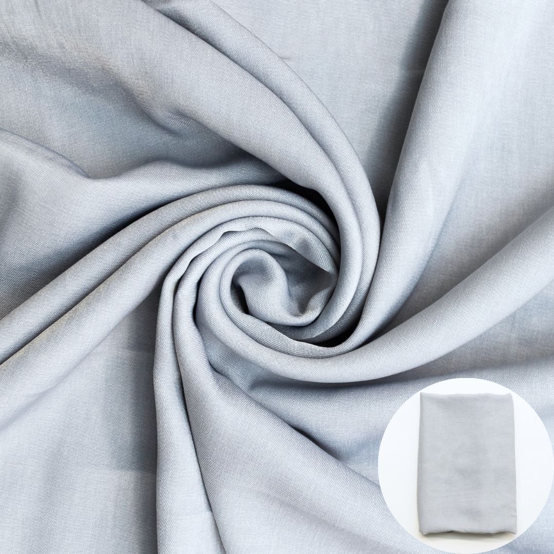 Gray Viscose Rayon Twill - 3 Yards