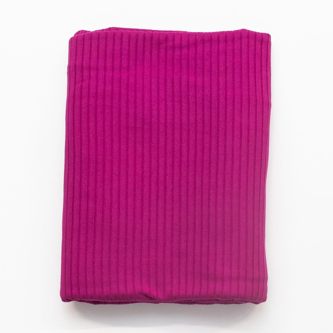 Magenta Rib Knit - Extra Fabric Option