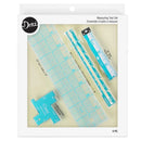 Dritz measuring tool set packaging with four tools on a beige background