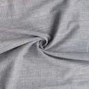 Close-up of navy and white striped fabric with a slight texture.