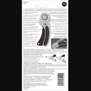 Package of a rotary cutter with text and images on a white background