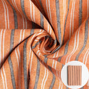 Orange Stripe Linen Blend - 3 Yards
