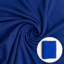 Close-up of blue fabric with a smaller inset showing a folded blue square.