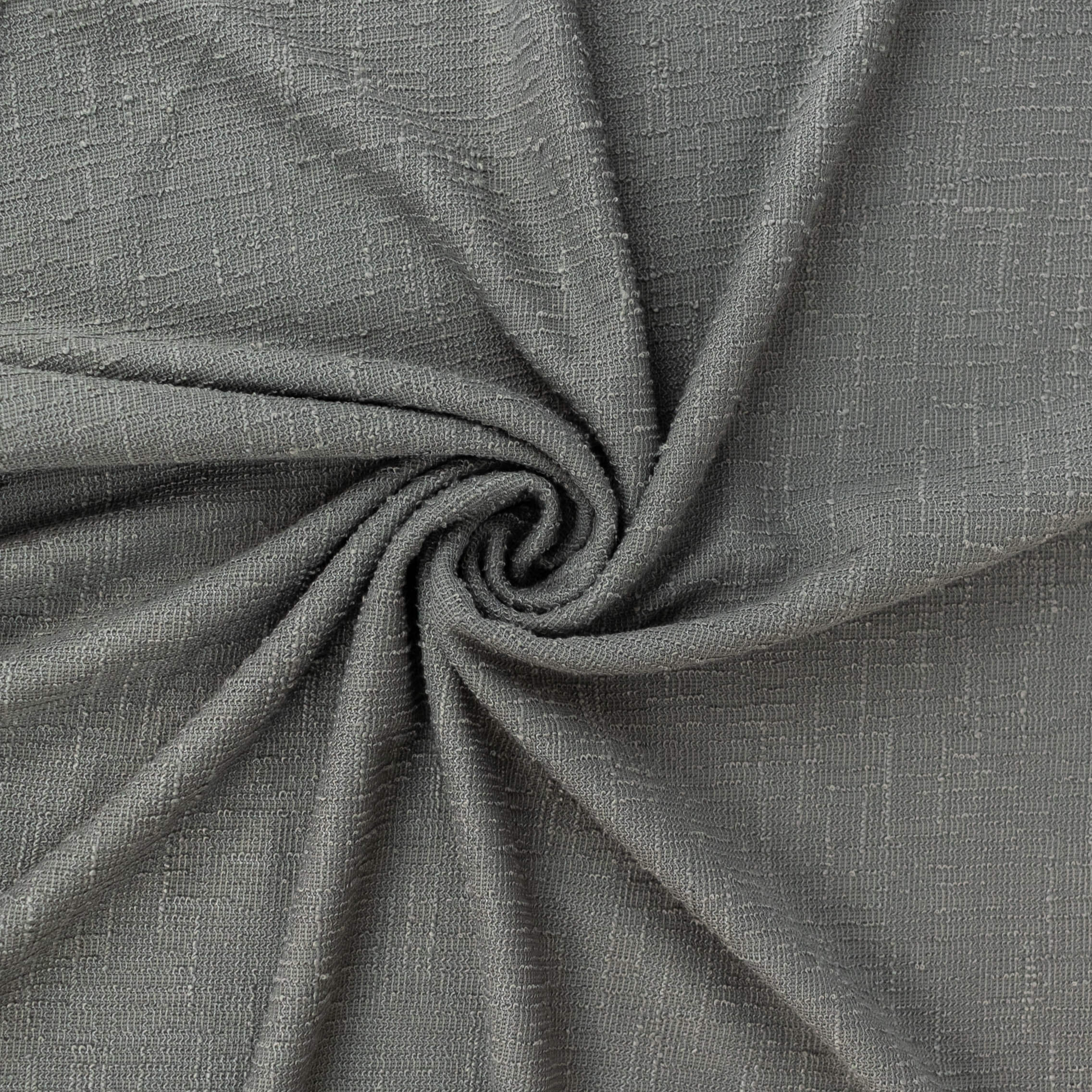 Close-up of gray fabric with a textured surface