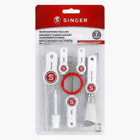 Singer sewing machine maintenance tools set in packaging on a white background