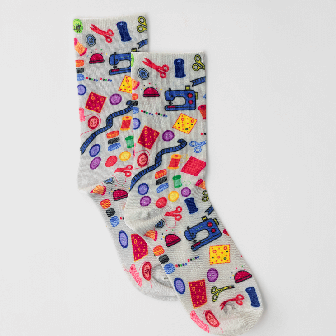 Sewing Theme Socks