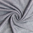 Navy Plaid Double Knit - 3 Yards