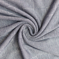 Navy Plaid Double Knit - 3 Yards