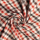 Black/Red Plaid Double Knit - 3 Yards