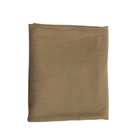 Brown fabric square on a white background