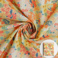 Yellow Floral Cotton Poplin - 3 Yards