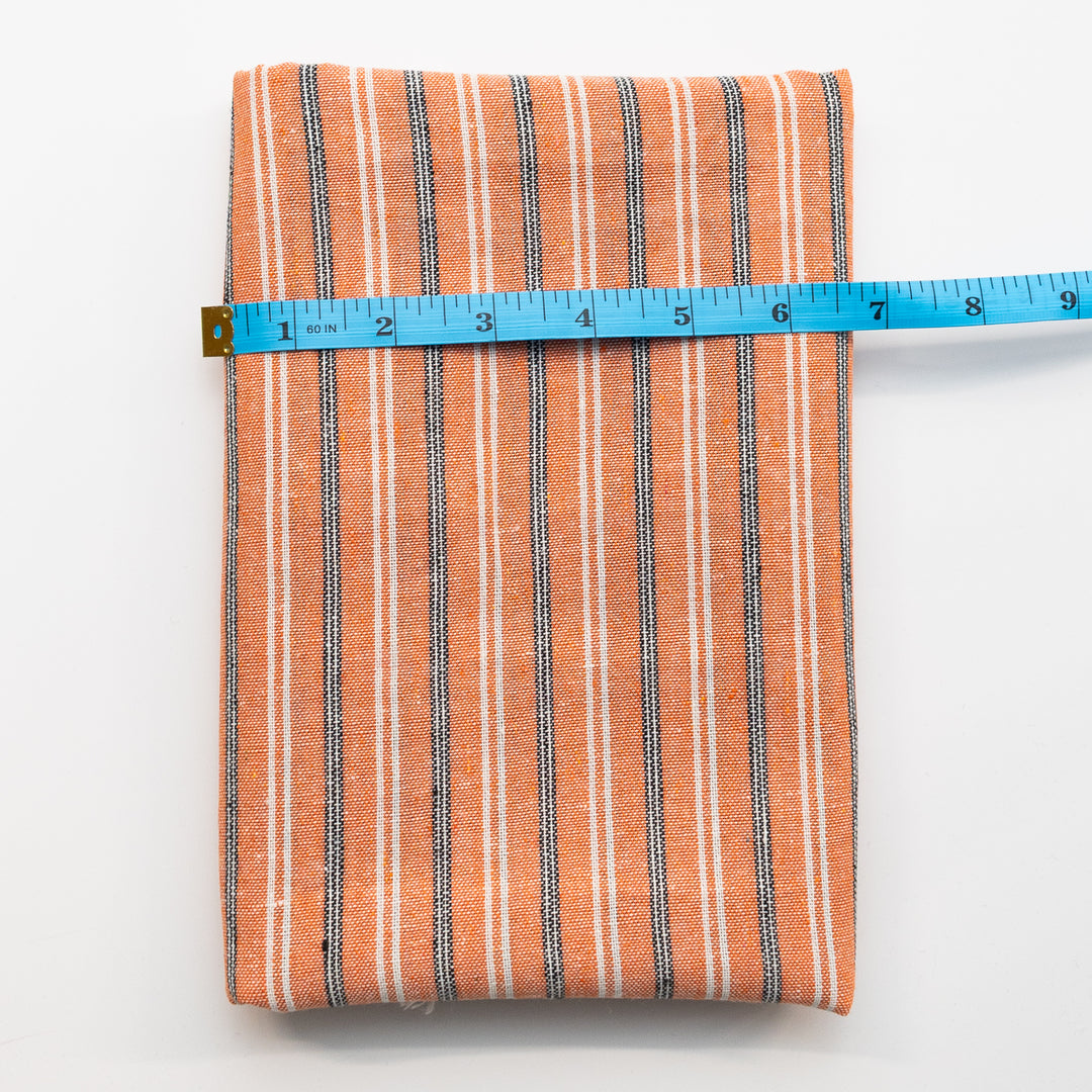 Orange Stripe Linen Blend - 3 Yards