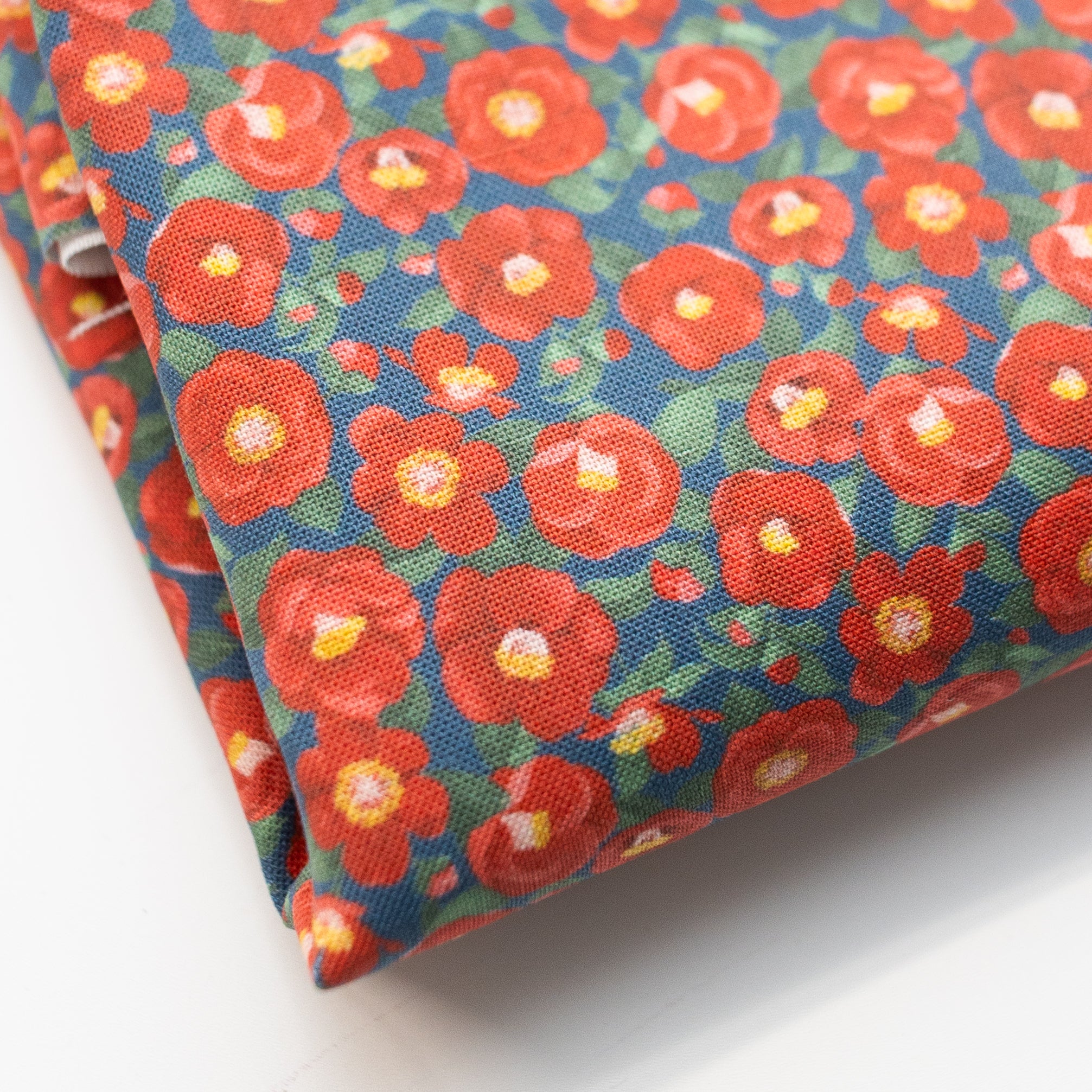 Red & Blue Floral Cotton Poplin - 3 Yards