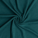 Teal waffle knit option for the Feyre Sweatshirt & Hoodie, shown in a swirl