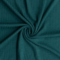 Teal waffle knit option for the Feyre Sweatshirt & Hoodie, shown in a swirl