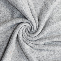 Heather gray brushed fleece fabric in a swirl