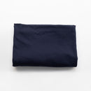 Navy cotton French terry fabric, folded