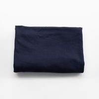 Navy cotton French terry fabric, folded