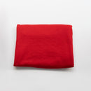 Tomato red thermal waffle knit fabric, folded