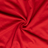 Tomato red thermal waffle knit fabric in a swirl