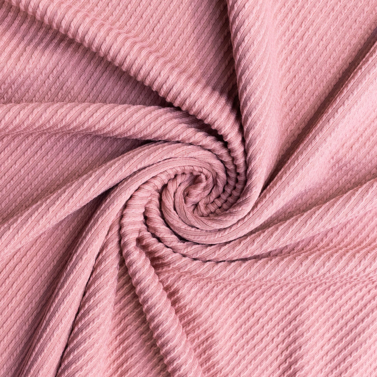 Mauve cozy rib knit option for the Vail Dress, shown in a swirl